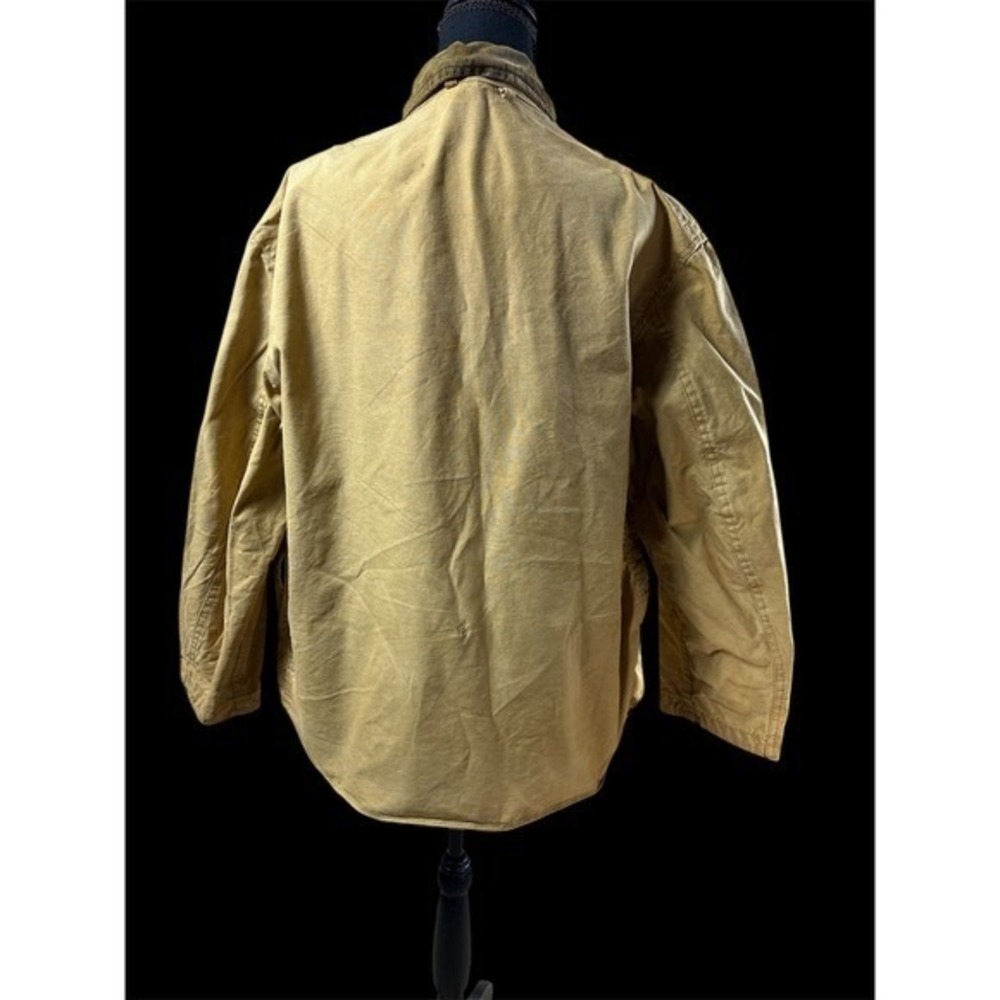 Vintage 60s–70s Military Canvas Field Jacket w/ Button-In Liner Corduroy Collar - Picture 8 of 16